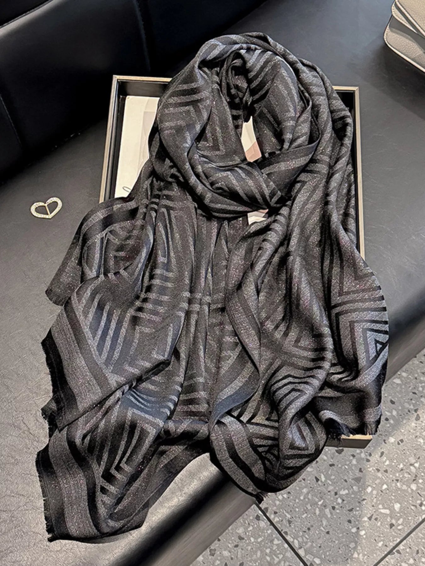 Raw Hem Lightweight Scarf
