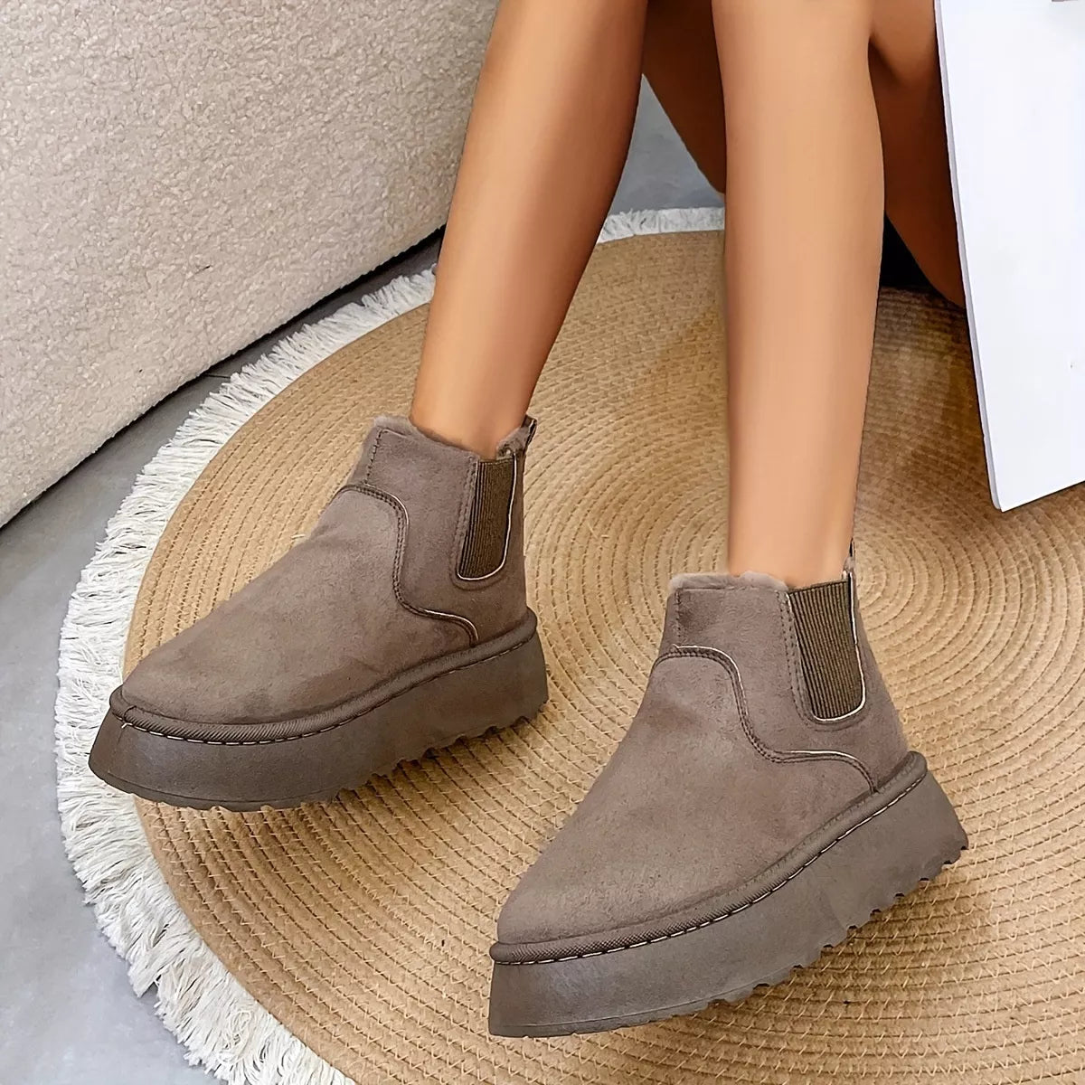 Round Toe Platform Boots