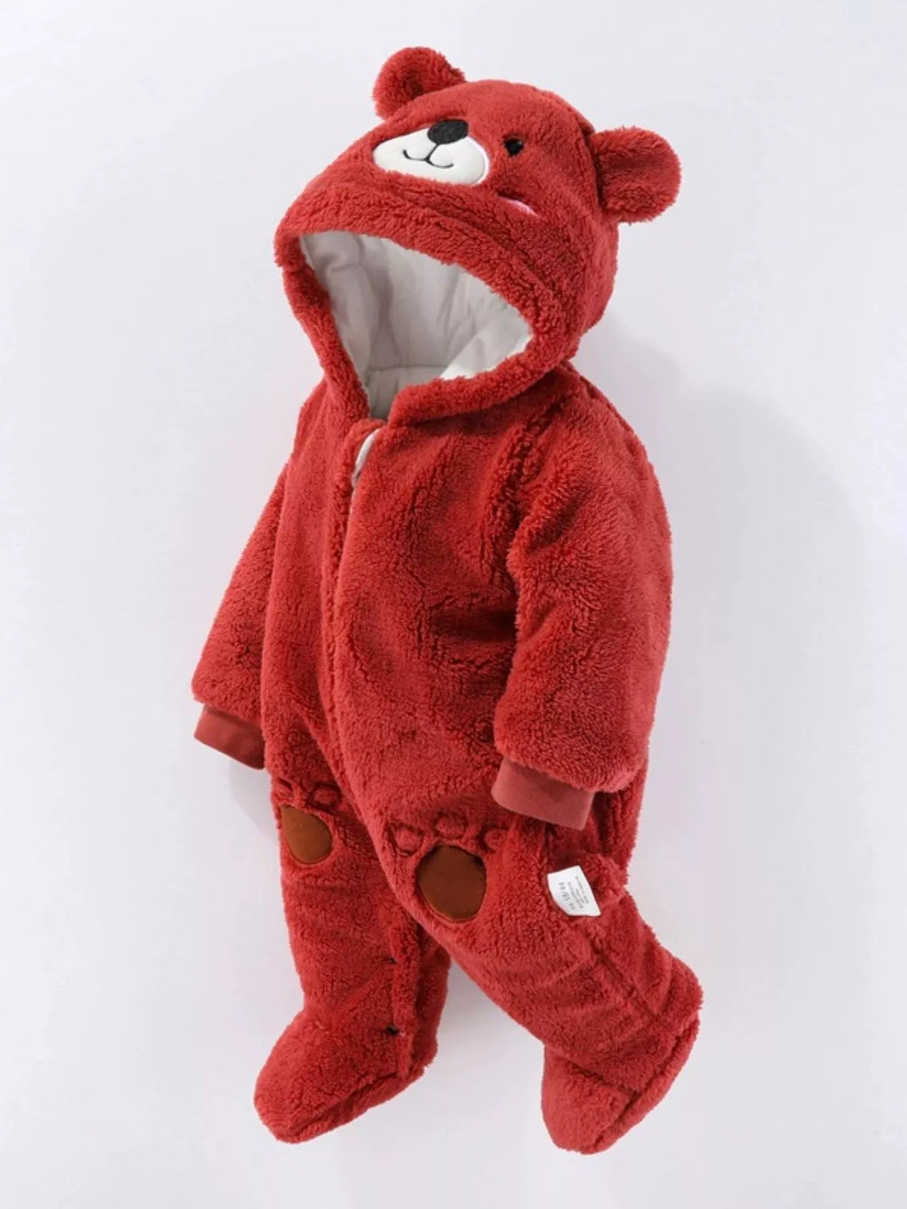 Children's Cozy Bear Hooded Fleece One-Piece