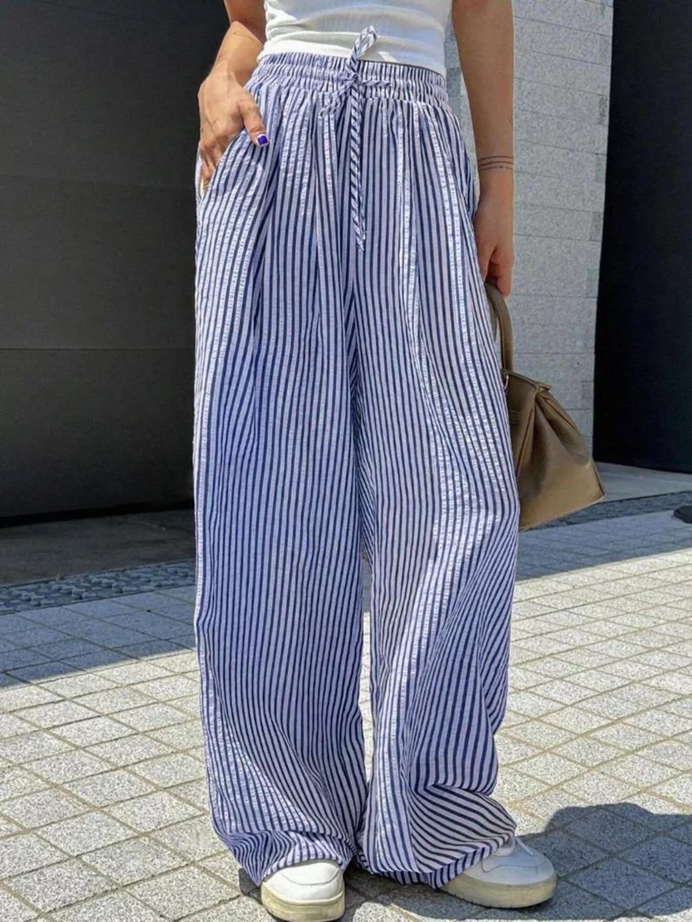 Striped Wide Leg Pants