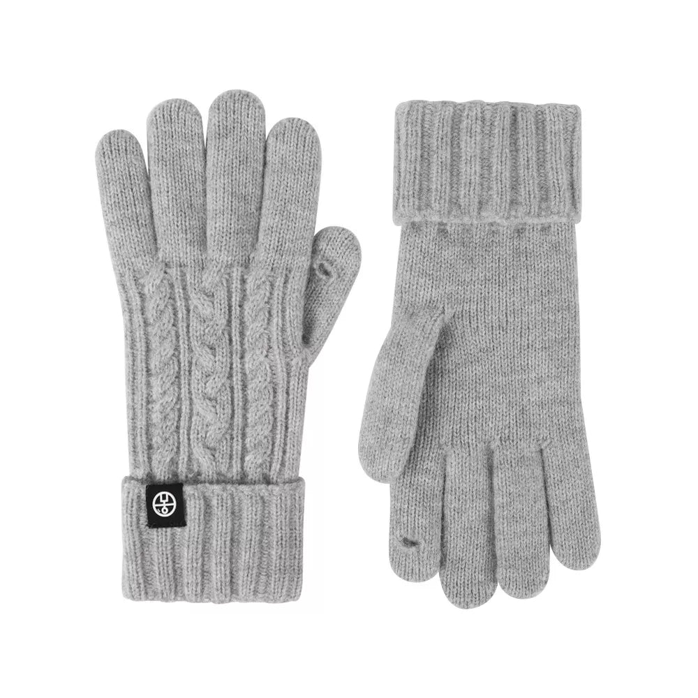 Cable Knit Touchscreen Gloves