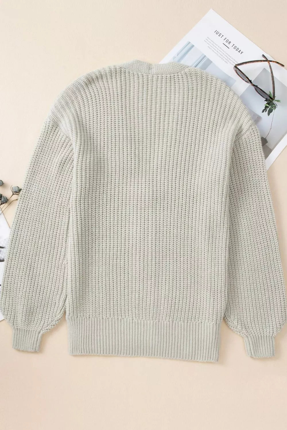 Chunky Knit Button-Down Cardigan