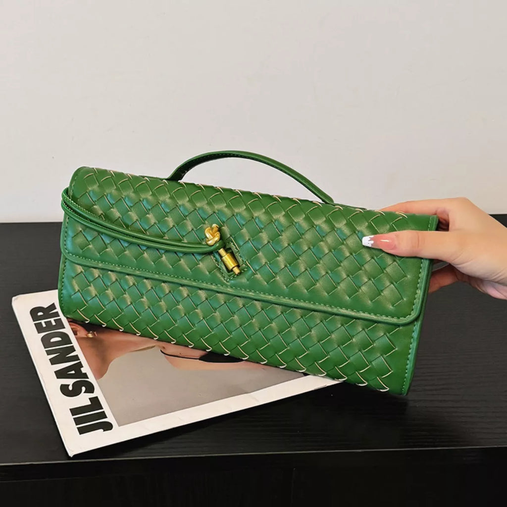 Woven Leather Crossbody Bag