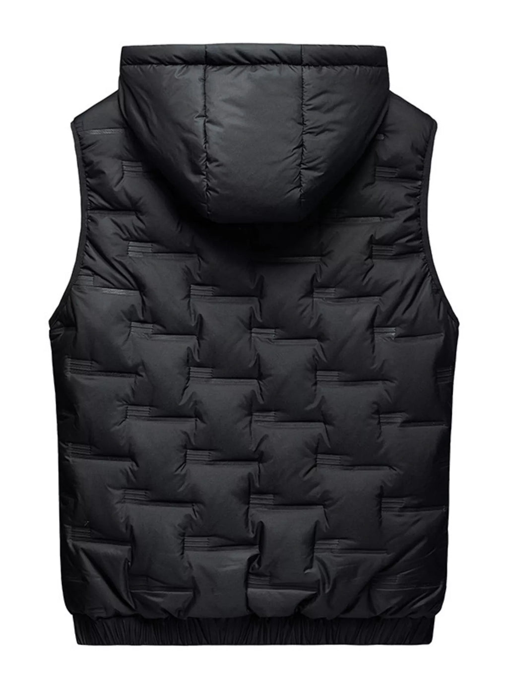 Men's Plus Size Hooded Padded Winter Vest