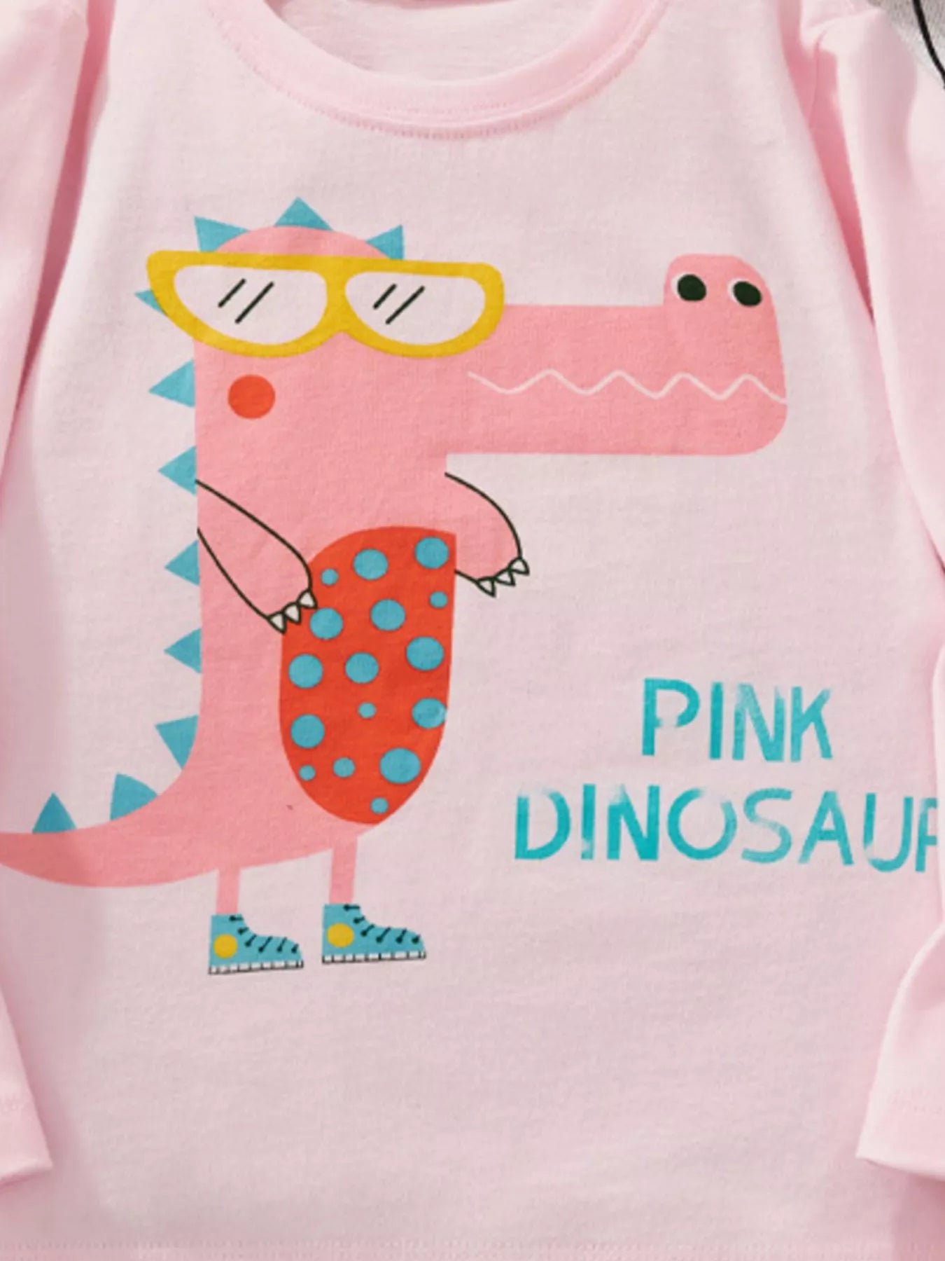 Children's Dinosaur Graphic Long Sleeve T-Shirt
