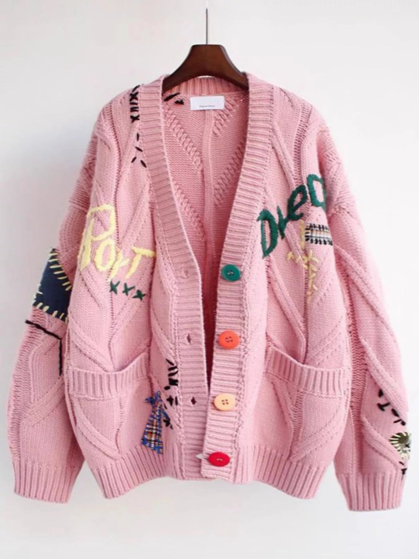 V-Neck Button Down Knit Cardigan