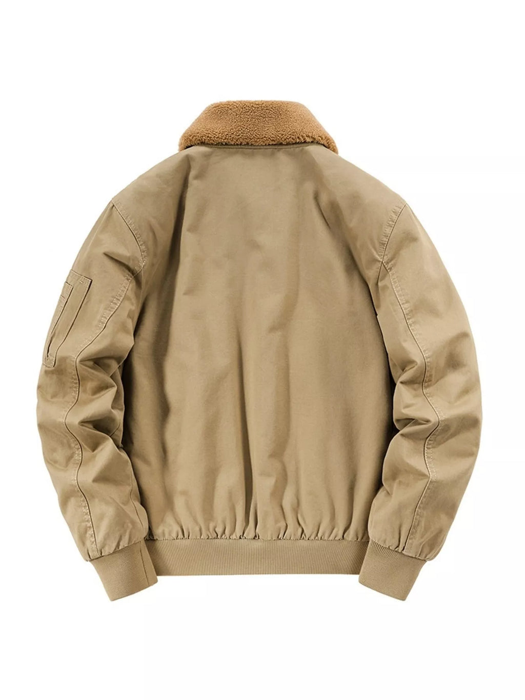 Men's Plus Size Vintage Fur Collar Bomber Jacket