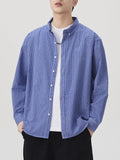 Men's Plus Size Casual Plaid Button-Down Shirt