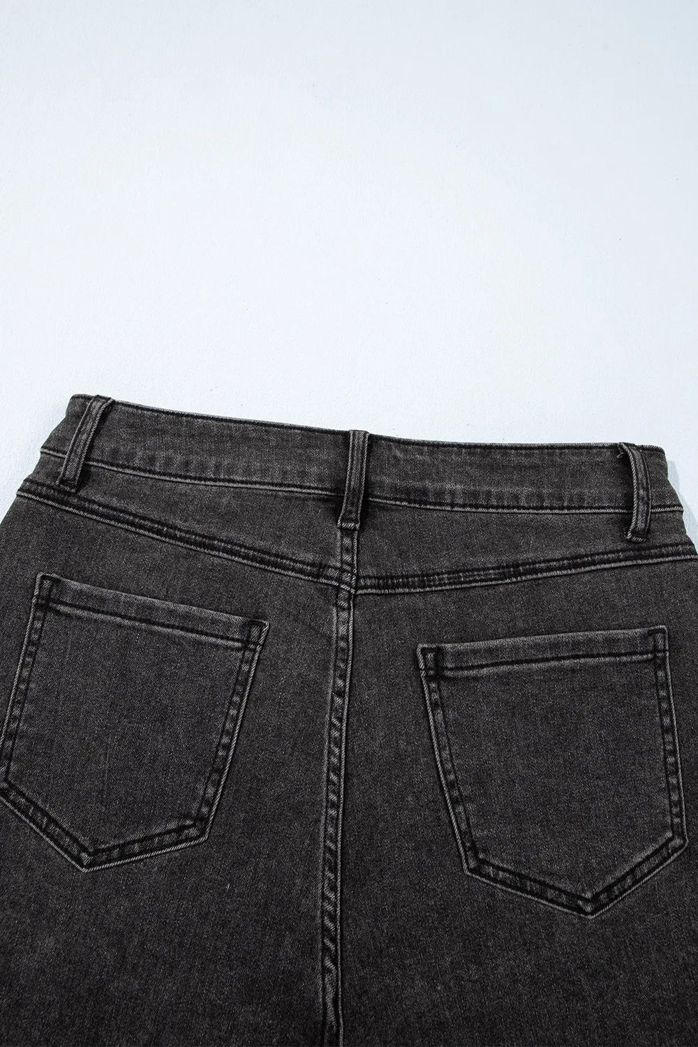 Raw Hem High Waist Denim Shorts