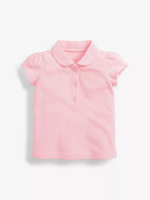 Children's Button Detail Short Sleeve Polo