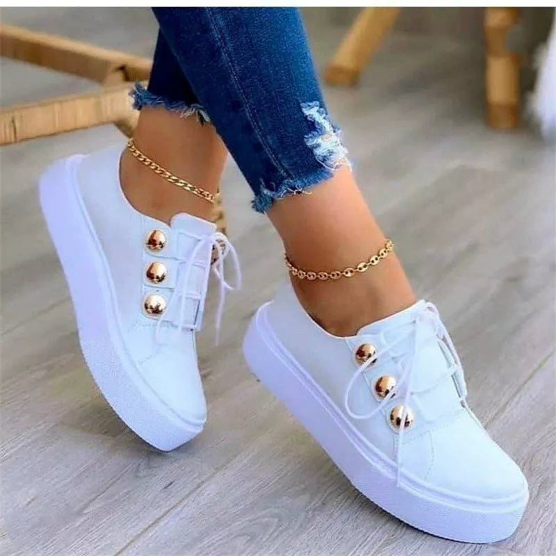 Round Toe Platform Sneakers