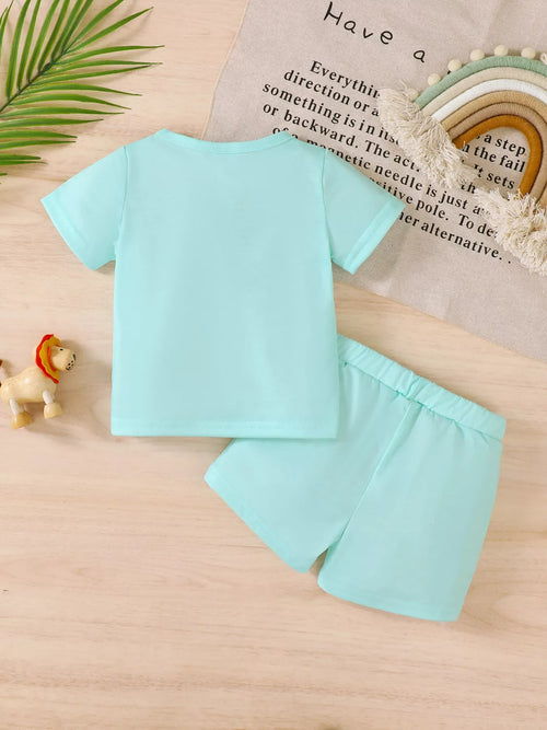 Children's Lion Short Sleeve Top and Shorts Set