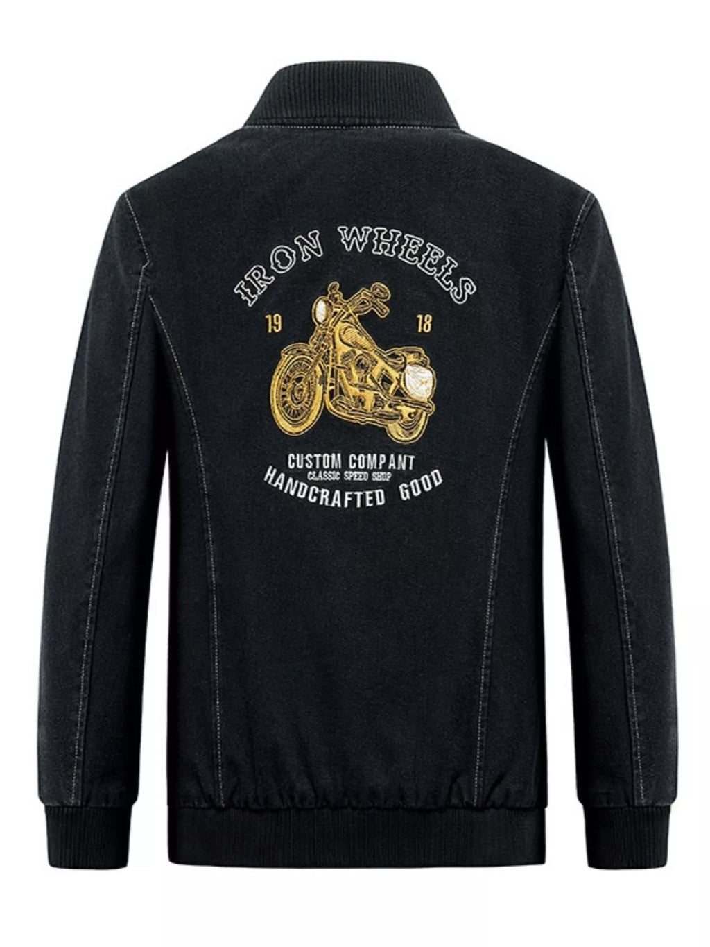 Men's Plus Size Zip Up Long Sleeve Jacket