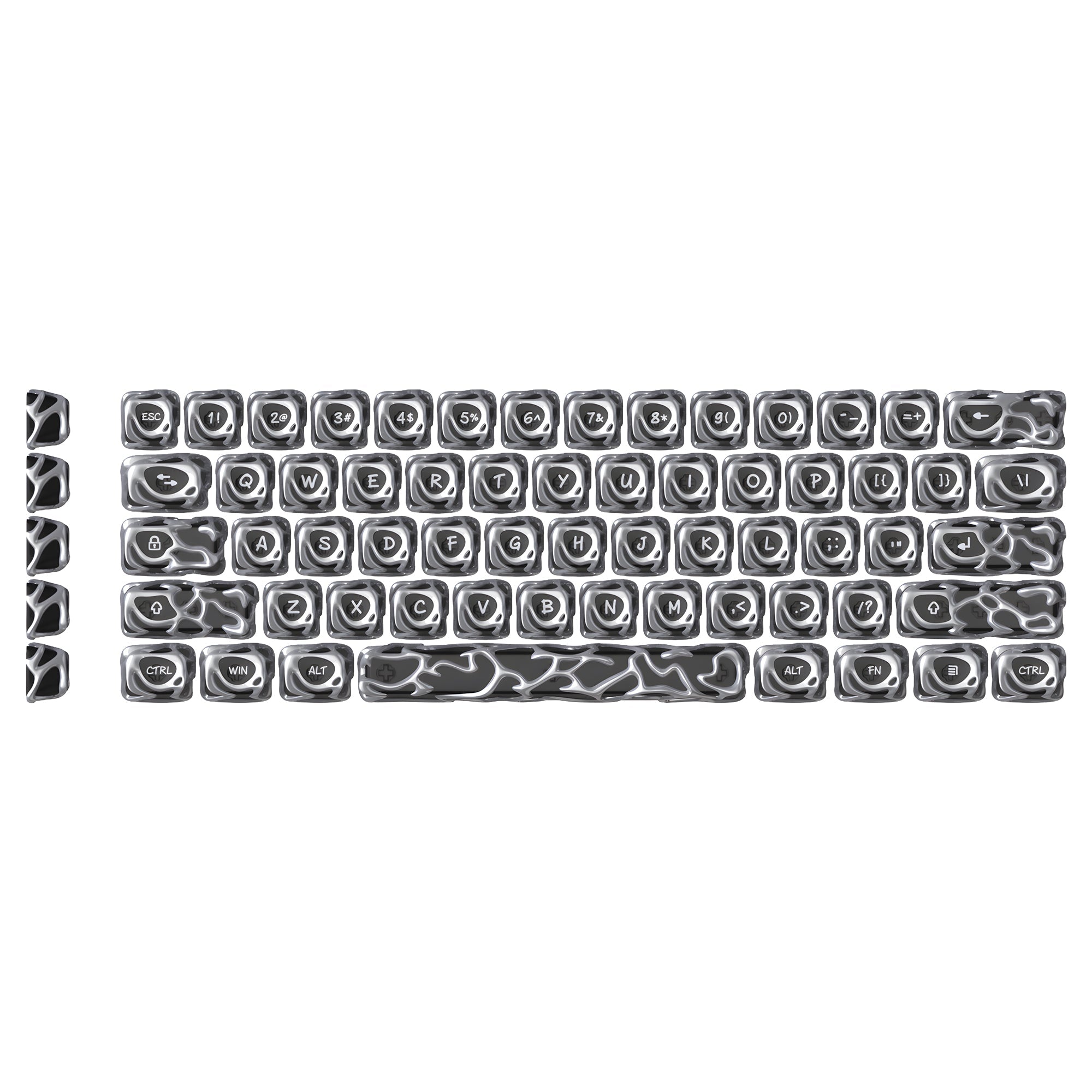 XVX Venom Themed Liquid Metallic ABS+PC Keycap Set