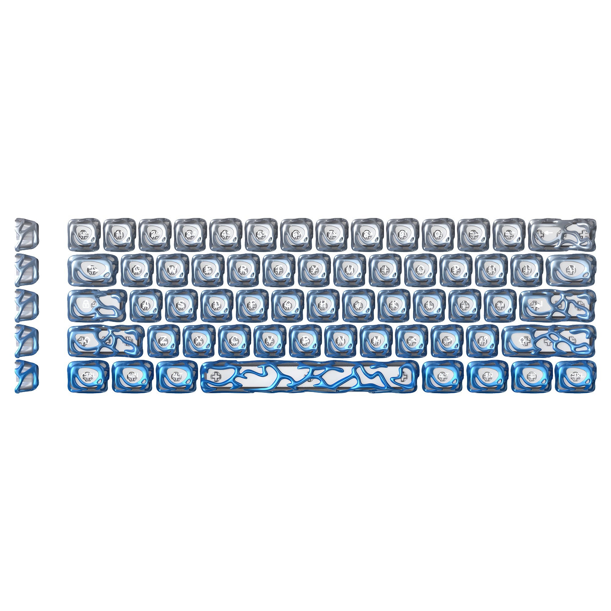 XVX Venom Themed Liquid Metallic ABS+PC Keycap Set