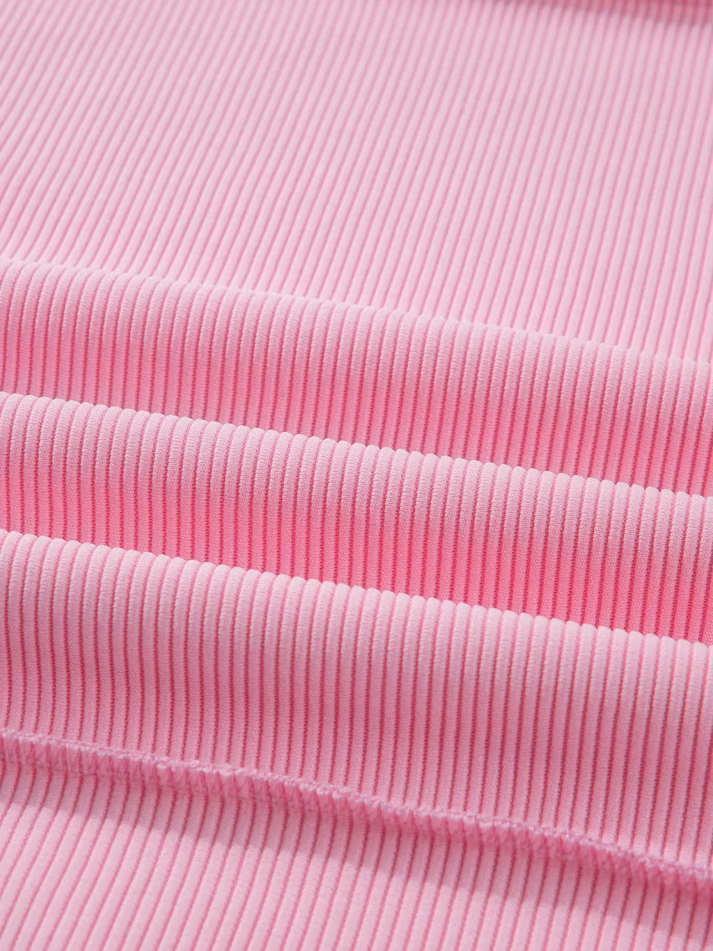 Horizontal Ribbed Exposed Seam Detail Drop Shoulder Baggy Pullover