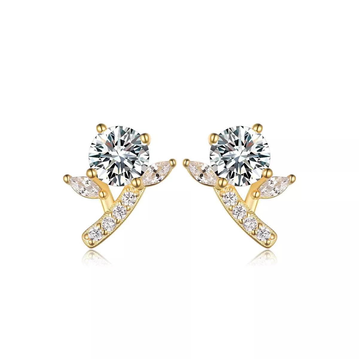 2 Carat Moissanite 925 Sterling Silver Stud Earrings