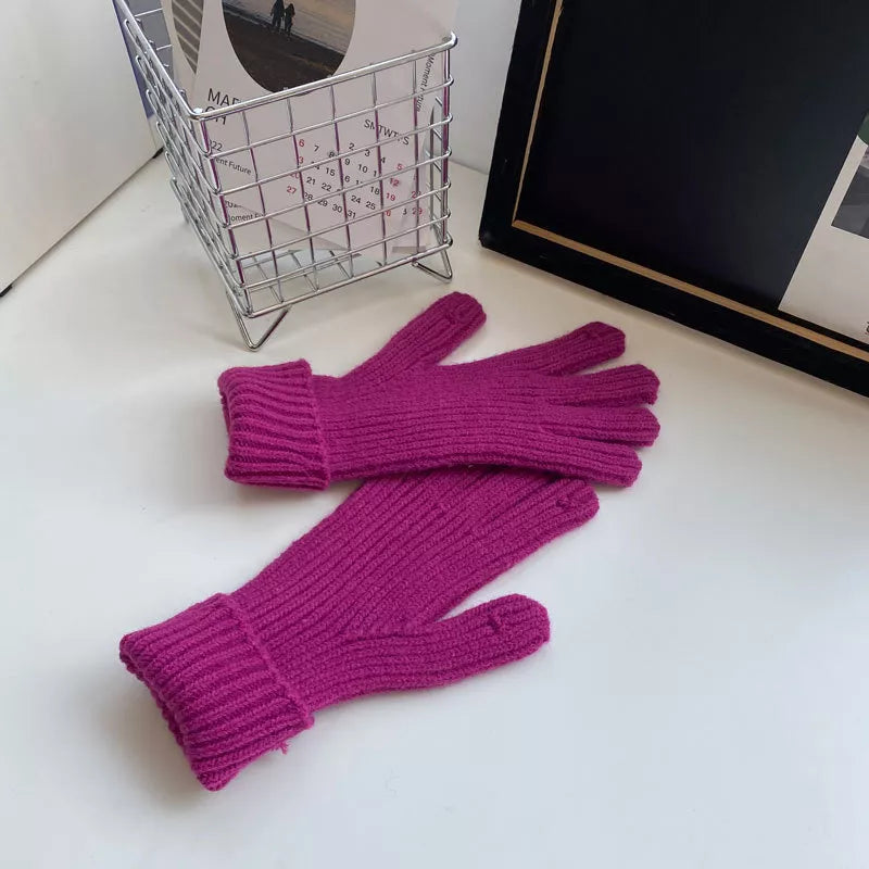 Warm Knitted Winter Gloves