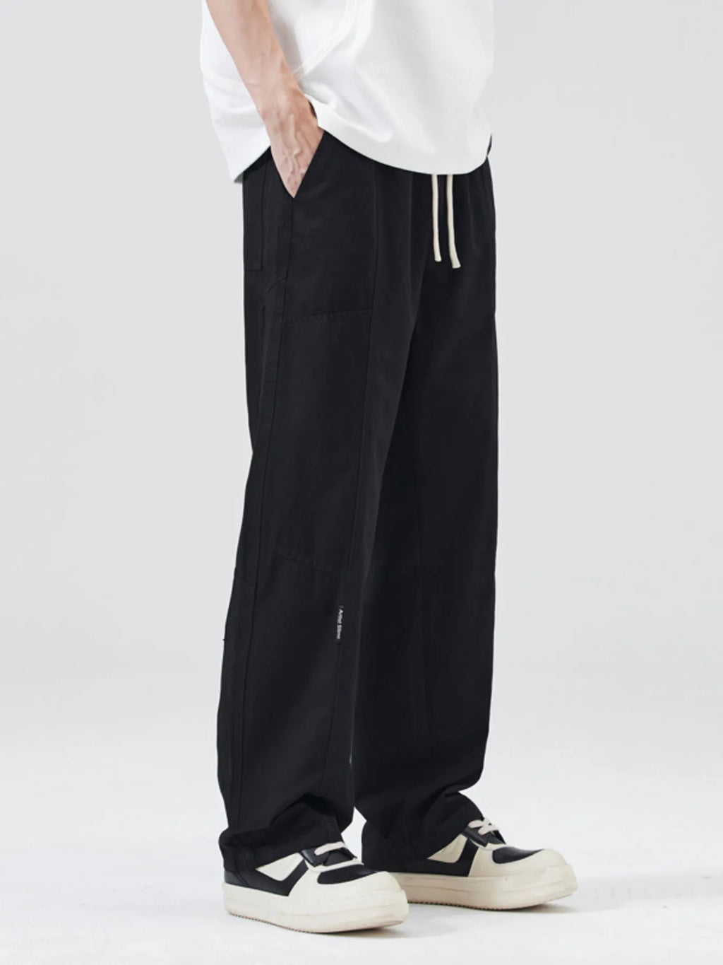 Men's Full Size Casual Loose Fit Drawstring Pants Plus Size