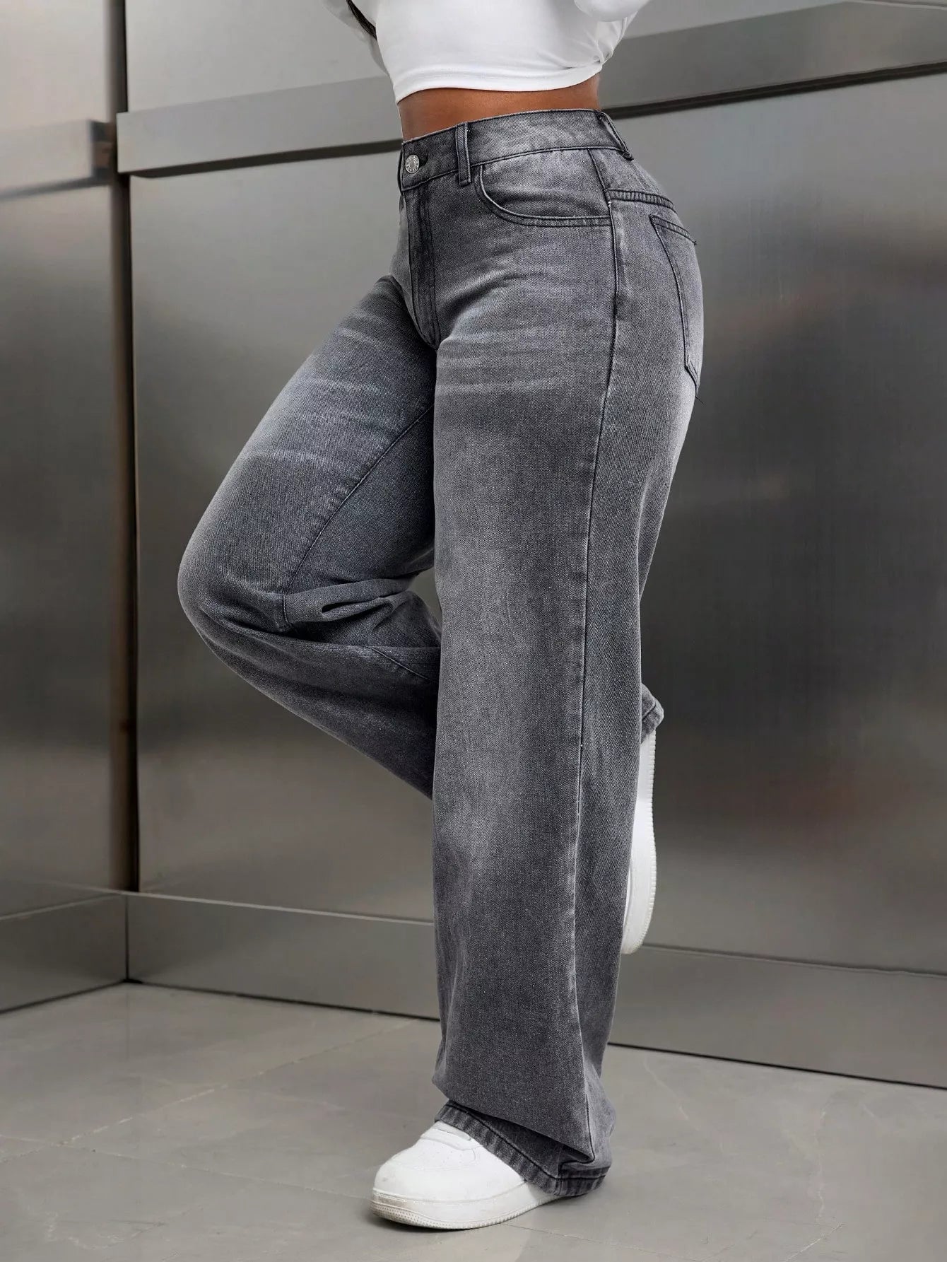 High Waist Wide Leg Jeans