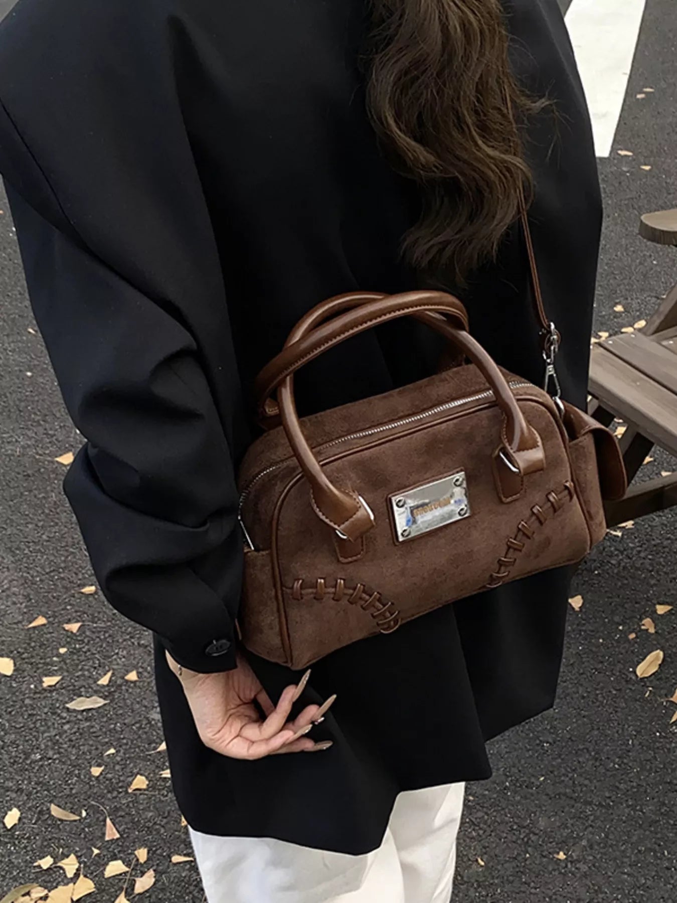 Vintage Top Handle Crossbody Bag
