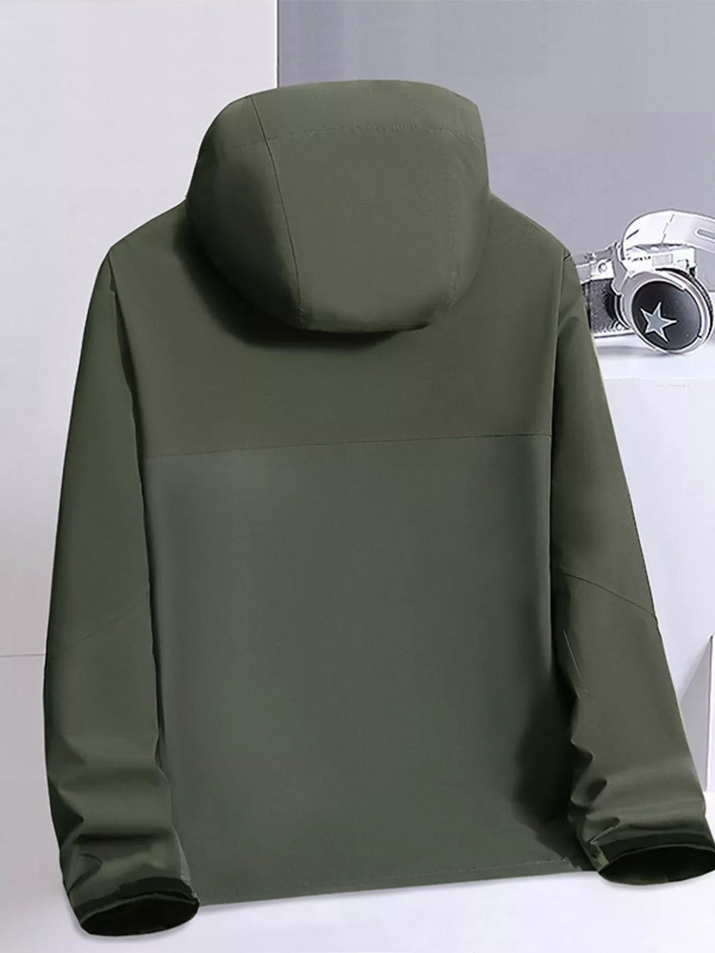 Men's Plus Size Waterproof Hooded Outdoor Jacket