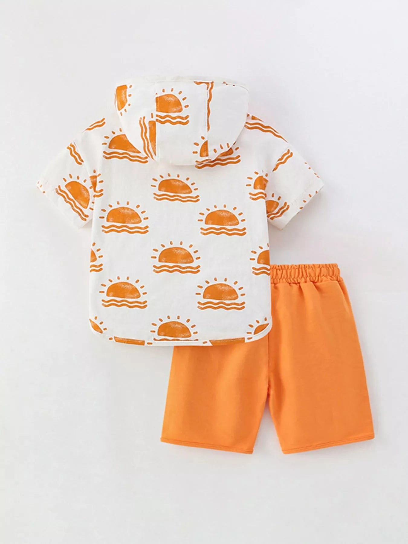 Children's Sun Print Hoodie & Shorts Set