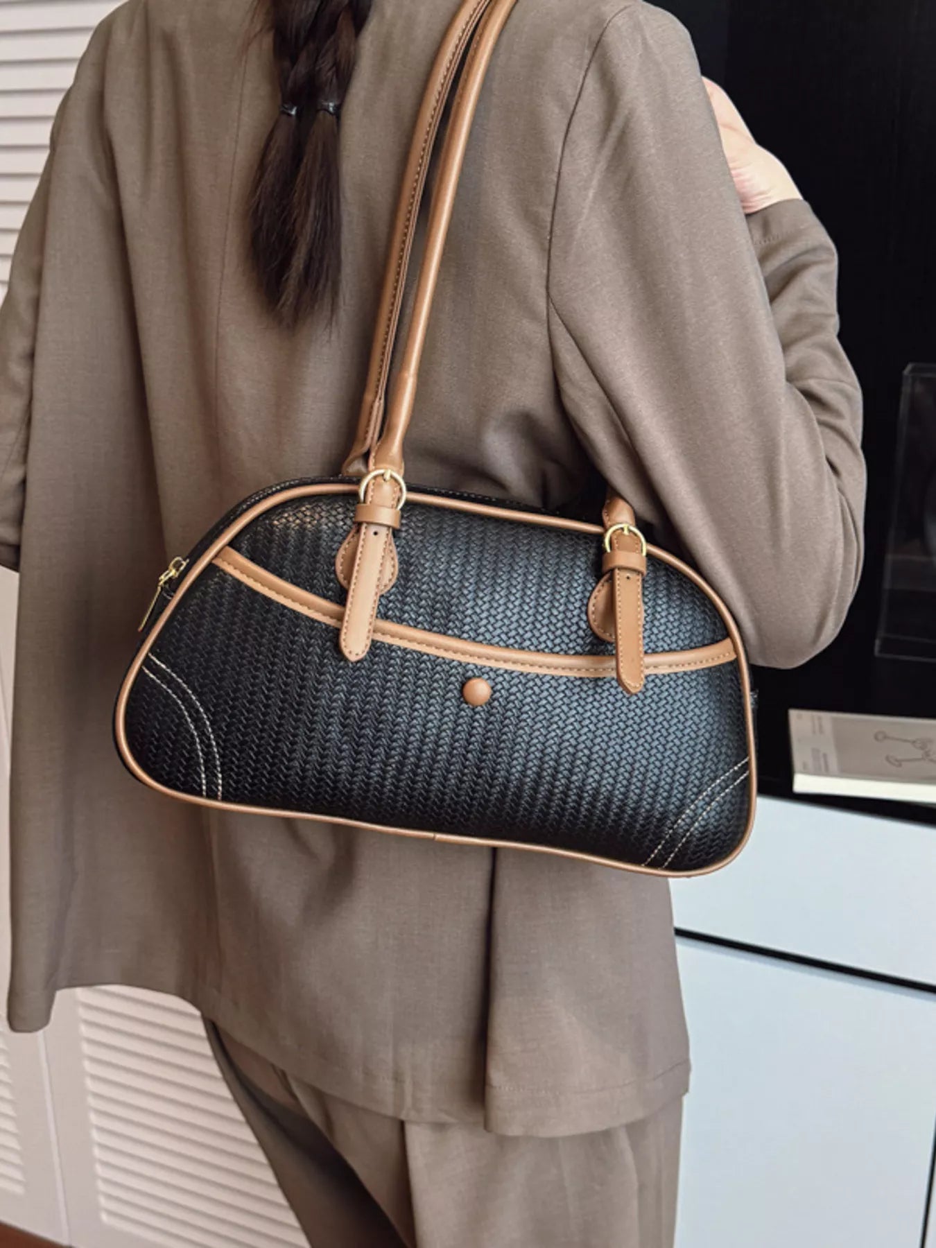 Vintage Buckle Shoulder Bag