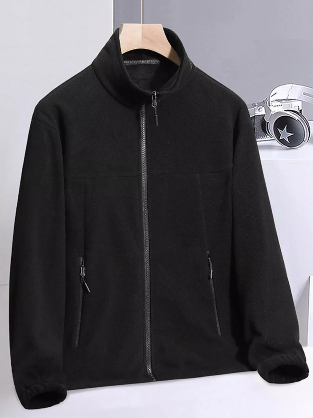 Men's Plus Size Zip Up Hooded Jacket