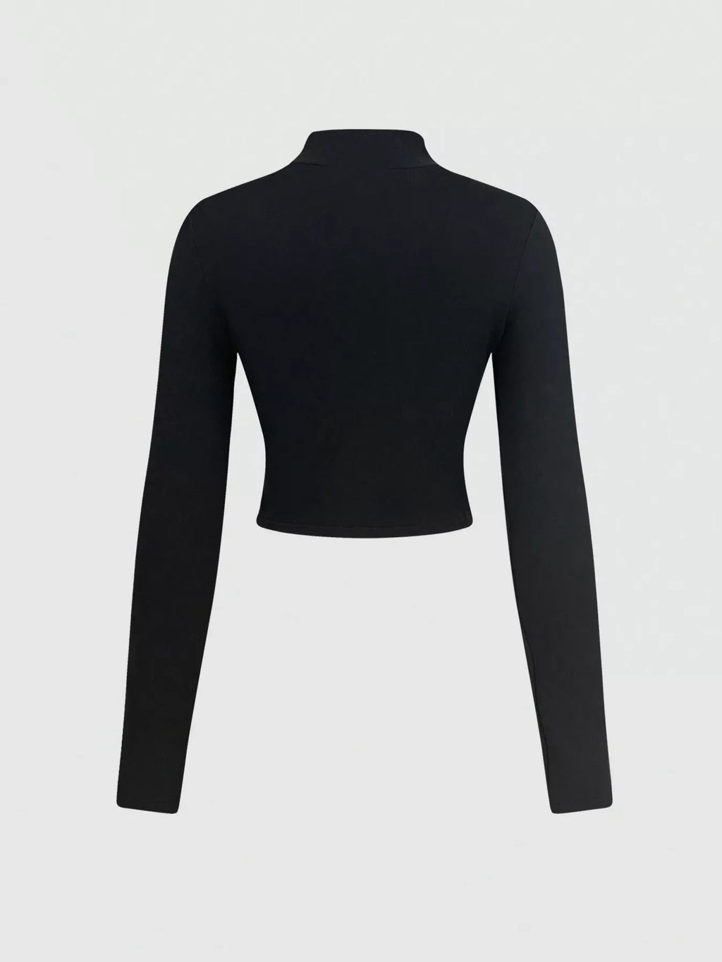 Heart Safety Pin Long Sleeve Crop T-Shirt