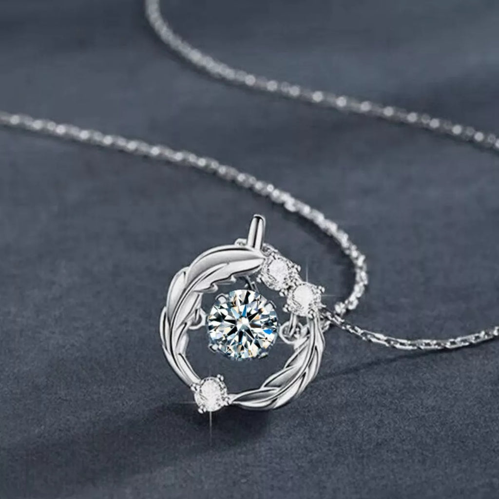 925 Sterling Silver Moissanite Pendant Necklace