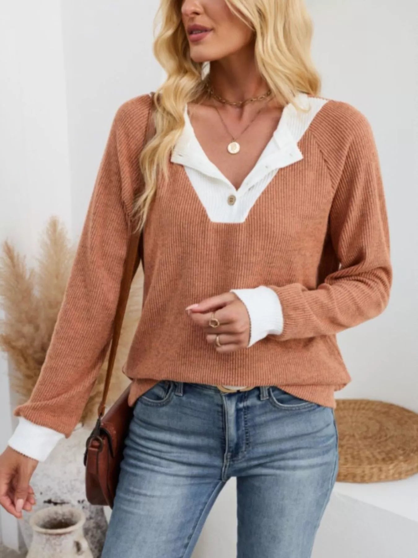 Two-Tone Raglan Sleeve T-Shirt