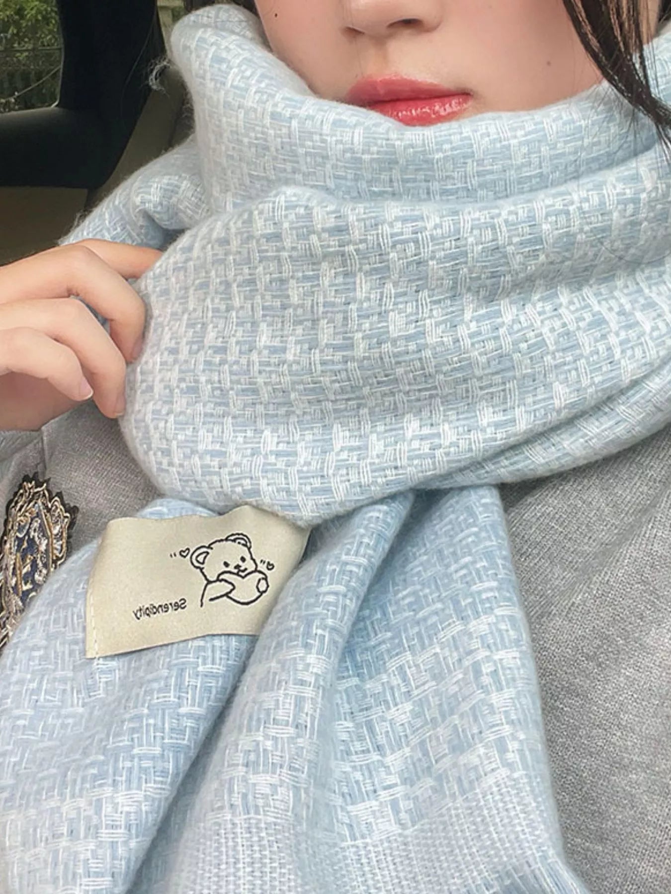 Raw Hem Scarf