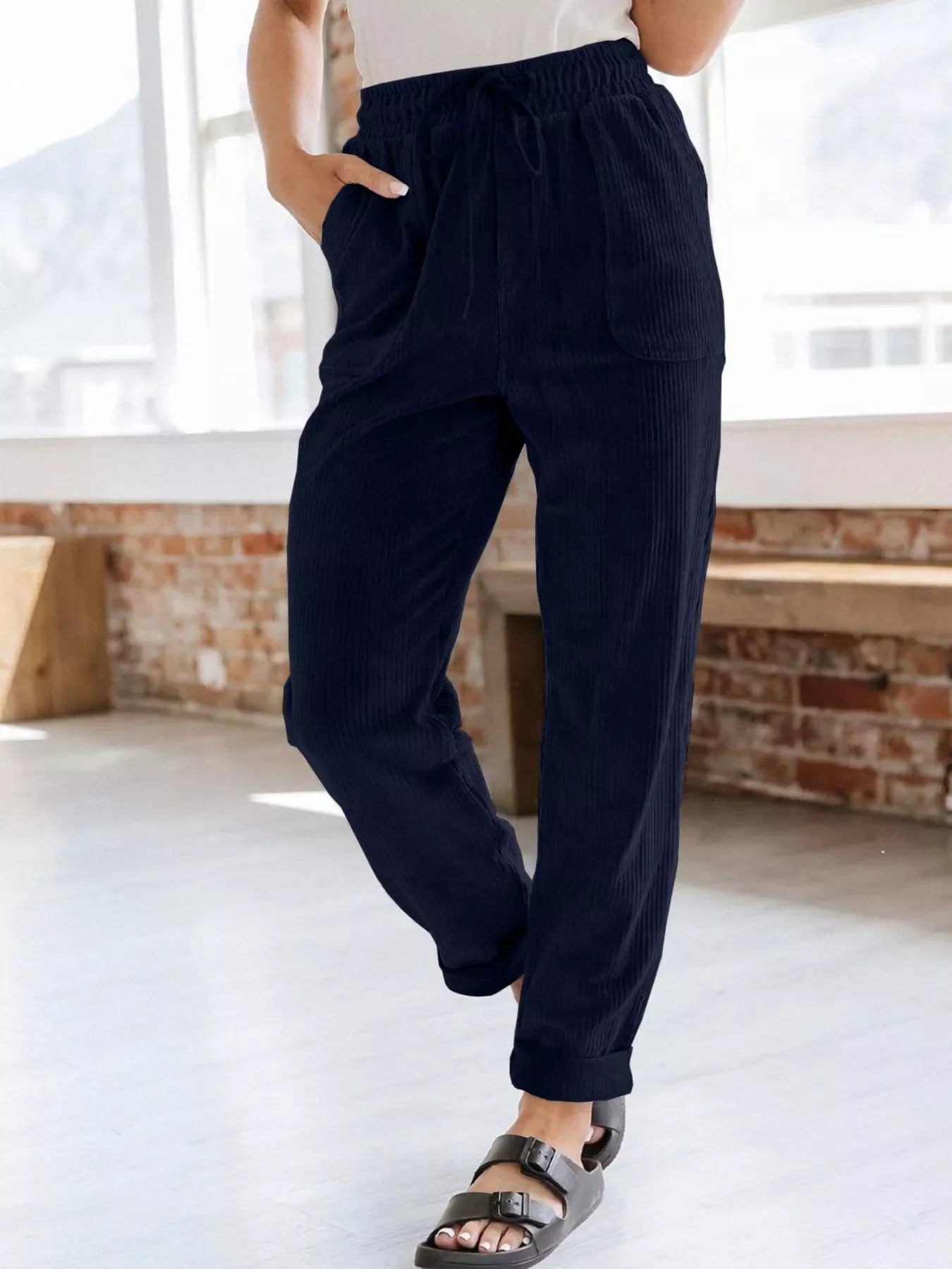 Relaxed Fit Corduroy Pants