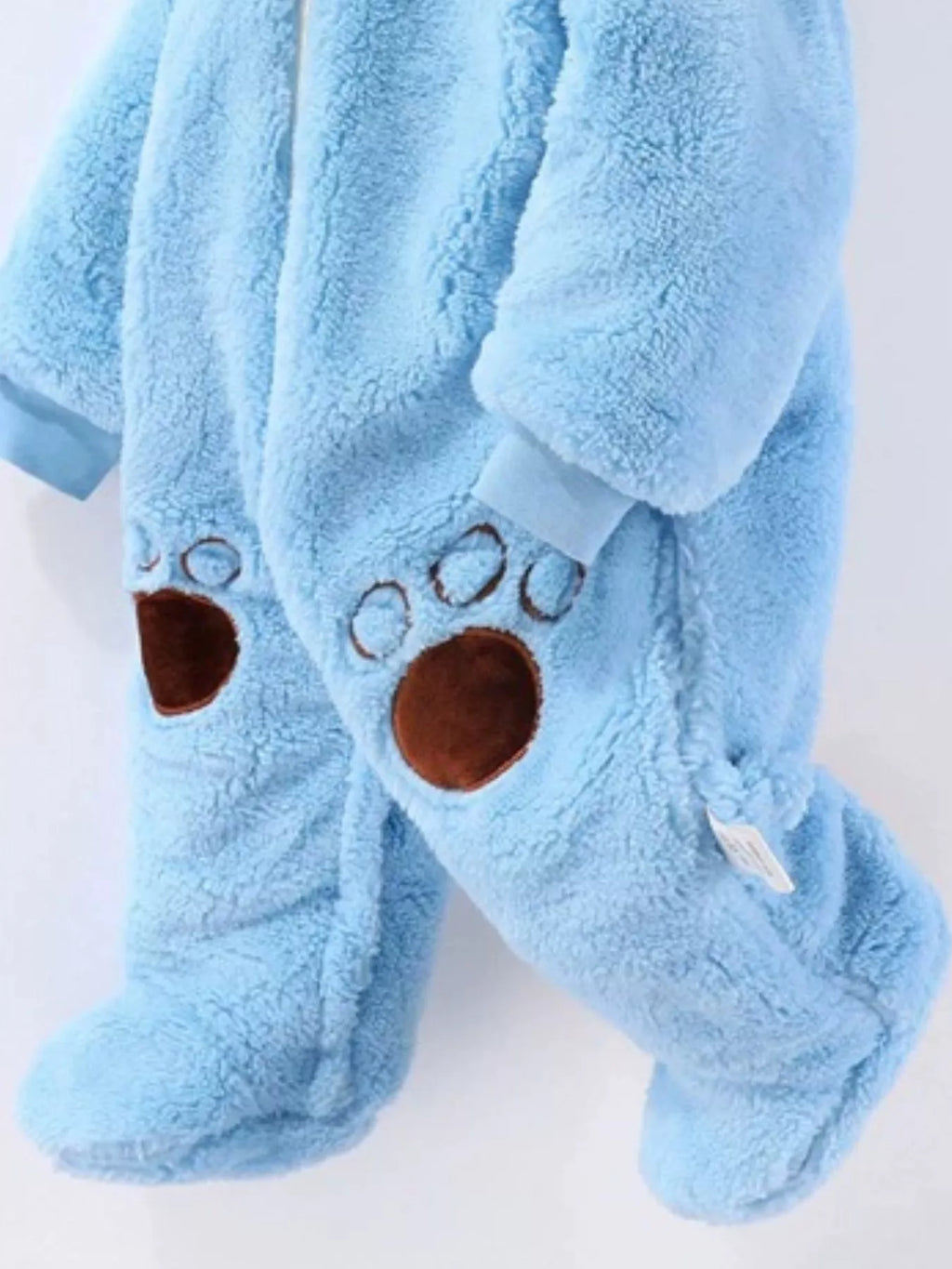 Children's Cozy Bear Hooded Fleece One-Piece