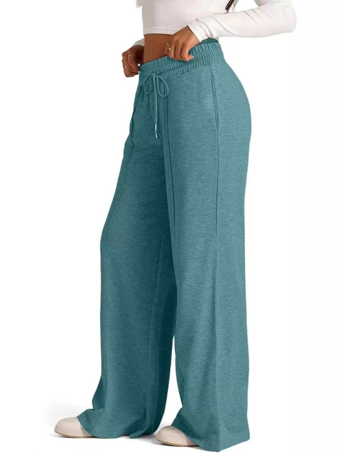Wide Leg Drawstring Pants