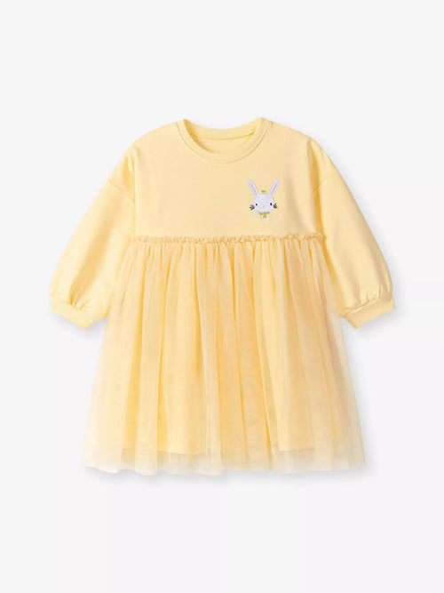 Children's Cute Rabbit Tulle Dress