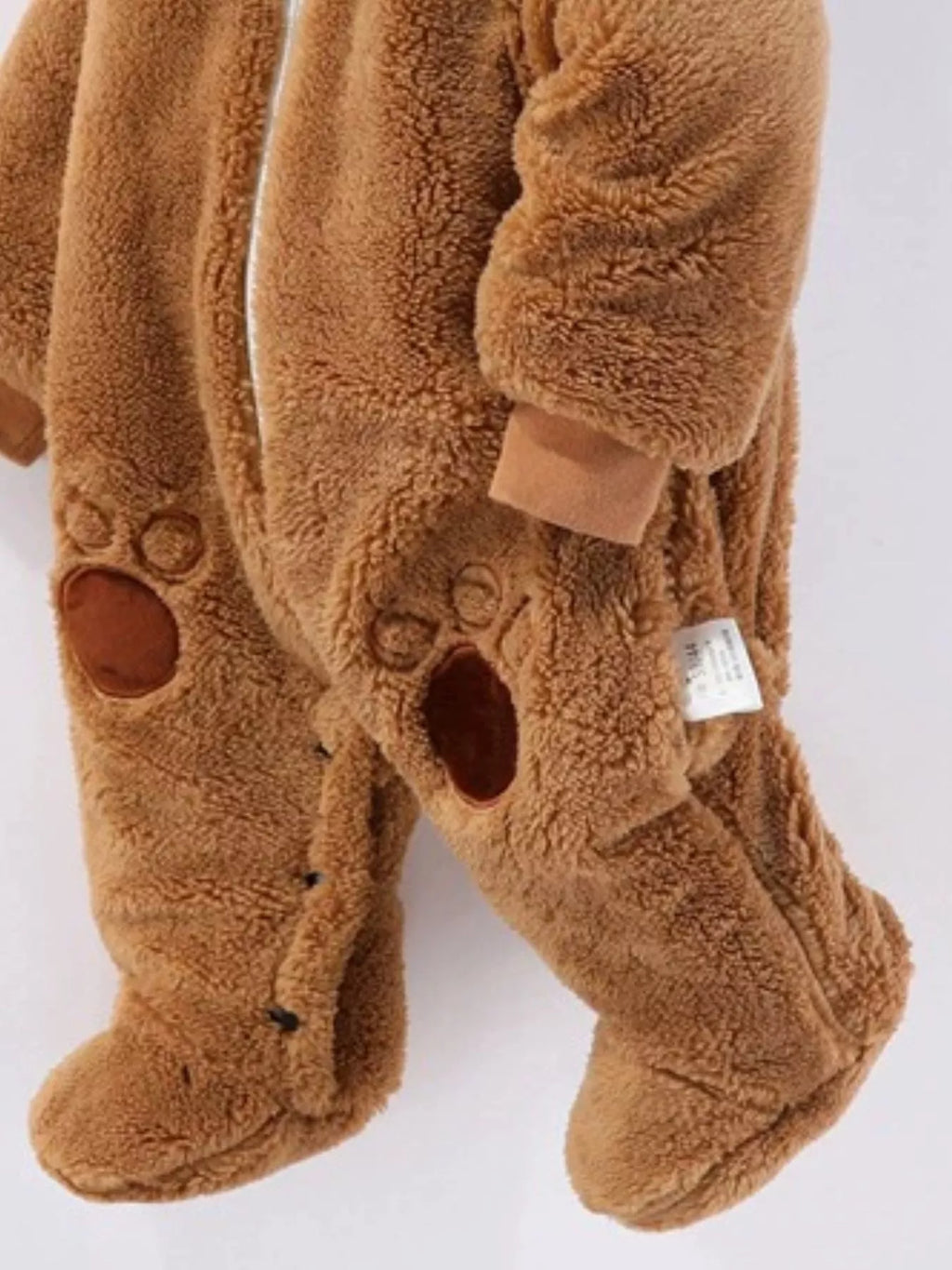 Children's Cozy Bear Hooded Fleece One-Piece