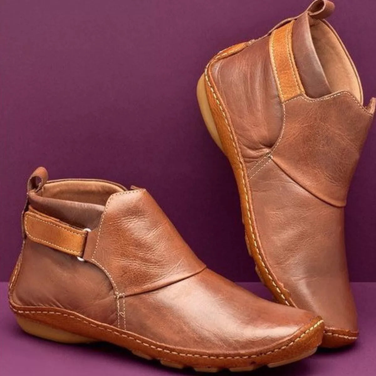 PU Leather Ankle Boots