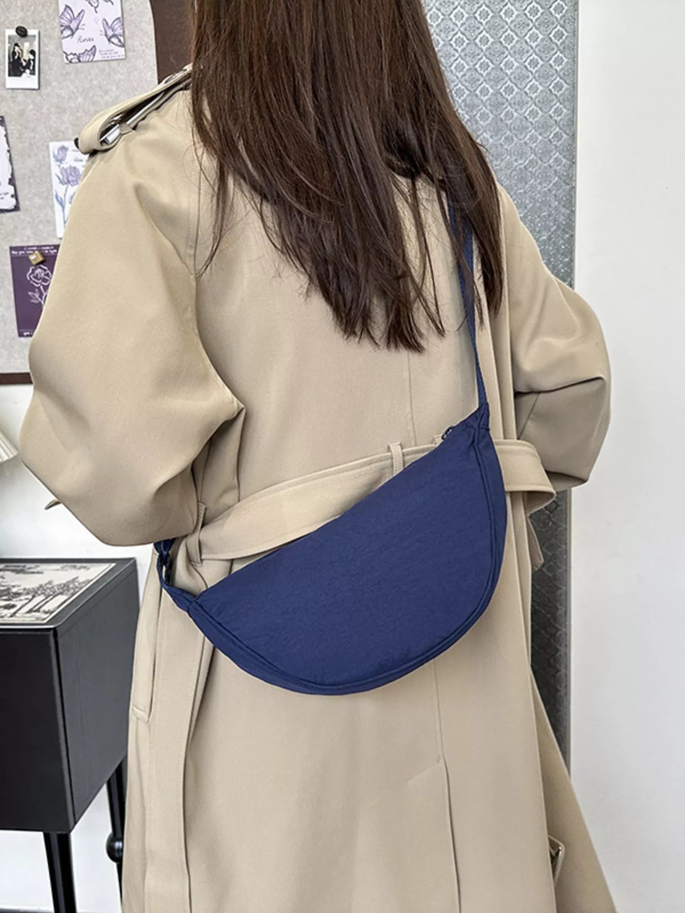Solid Color Lightweight Crossbody Bag