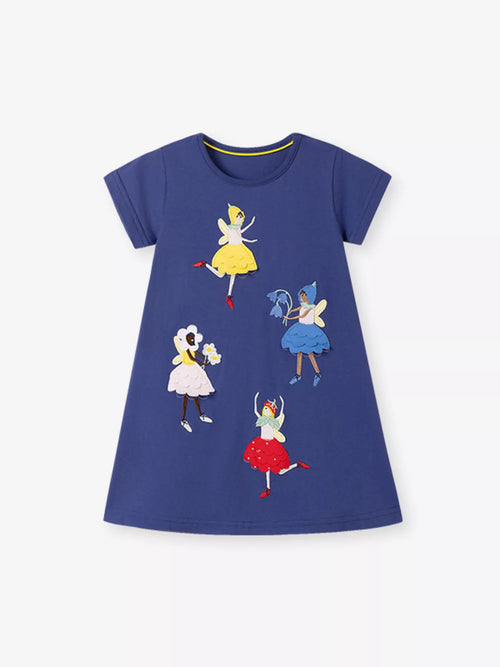 Children's Fairy Embroidered Casual Dress