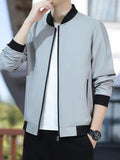 Men's Plus Size Casual Lightweight Bomber Jacket