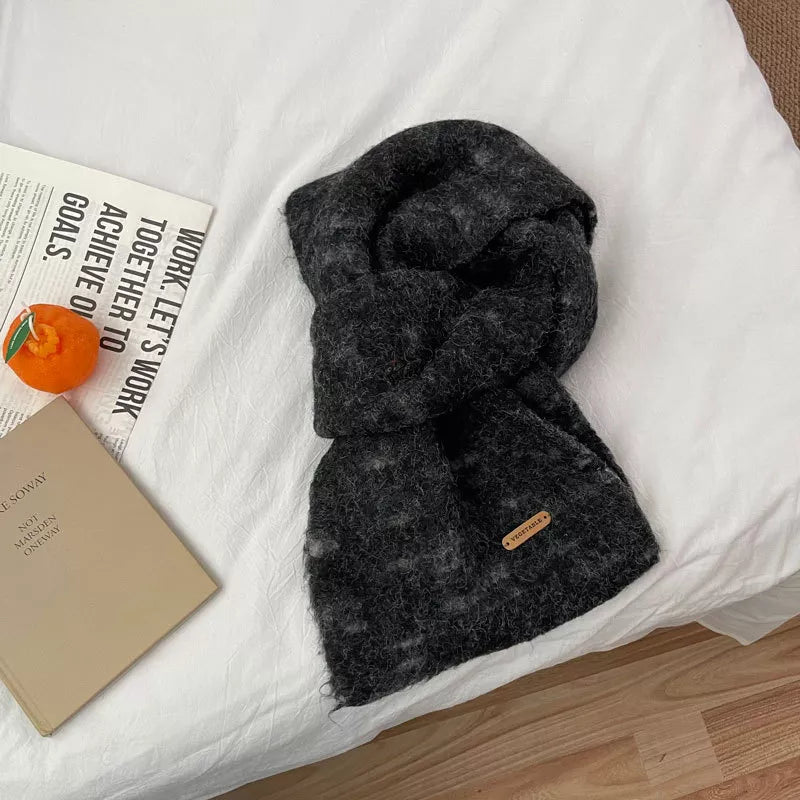 Soft Fuzzy Contrast Scarf
