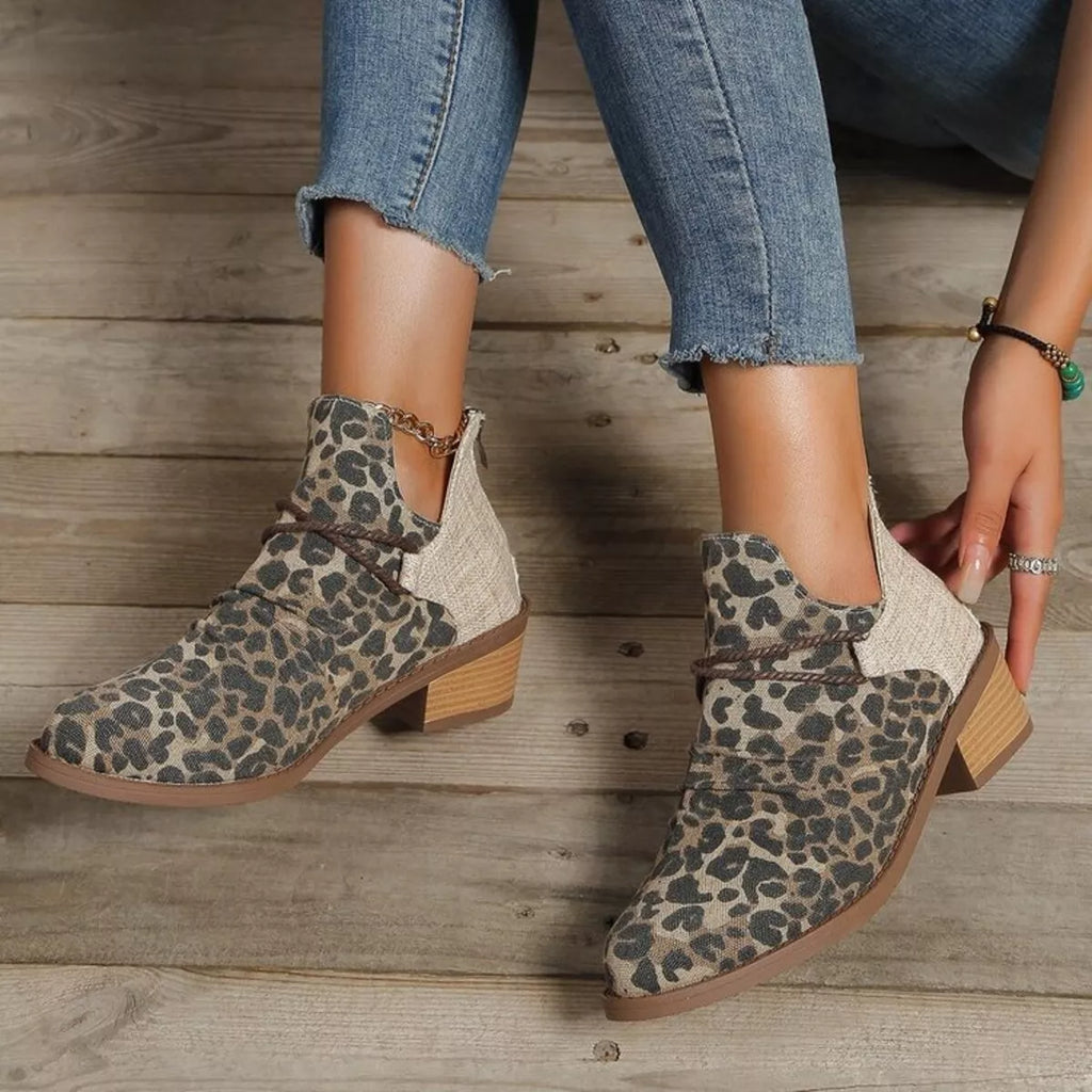 Block Heel Ankle Boots