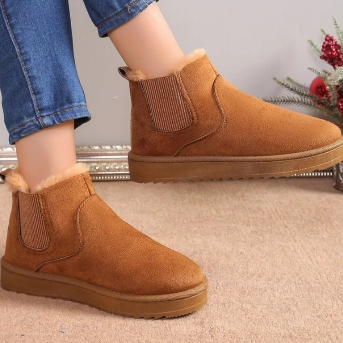Round Toe Platform Boots