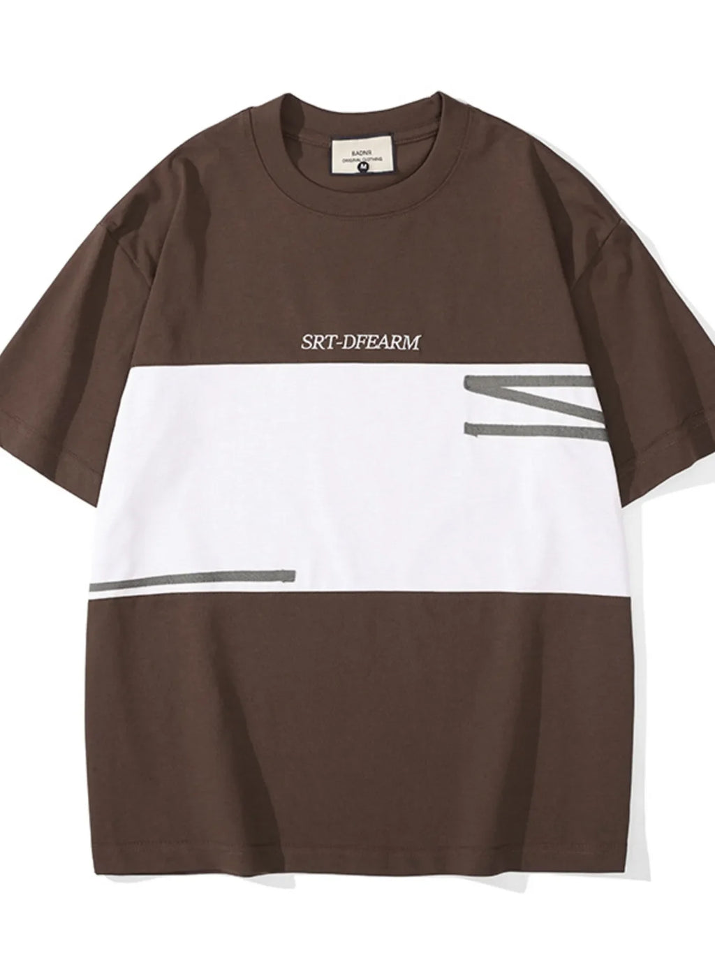 Men's Plus Size Color Block Casual T-Shirt