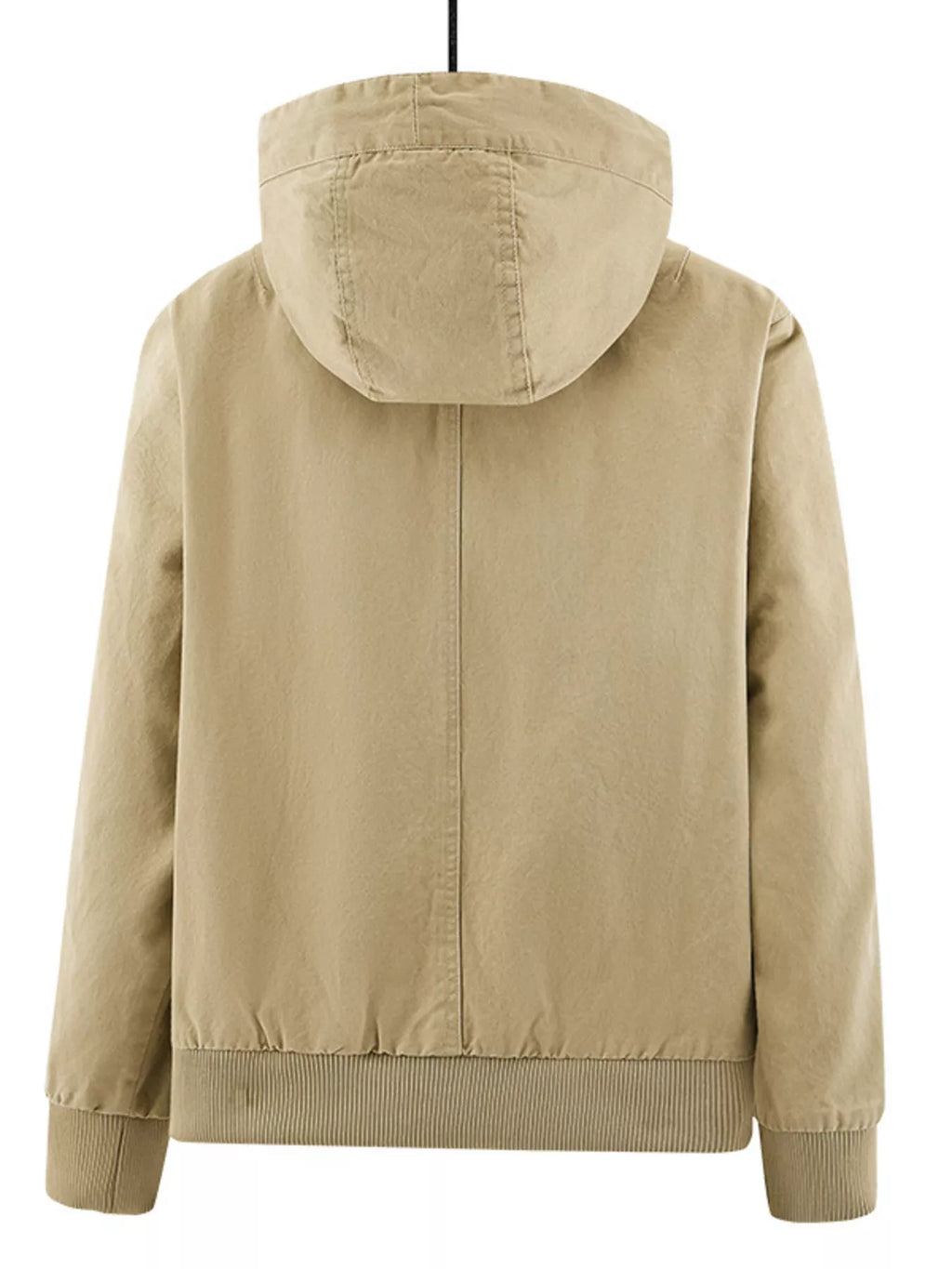 Men's Plus Size Zip Up Casual Hooded Jacket