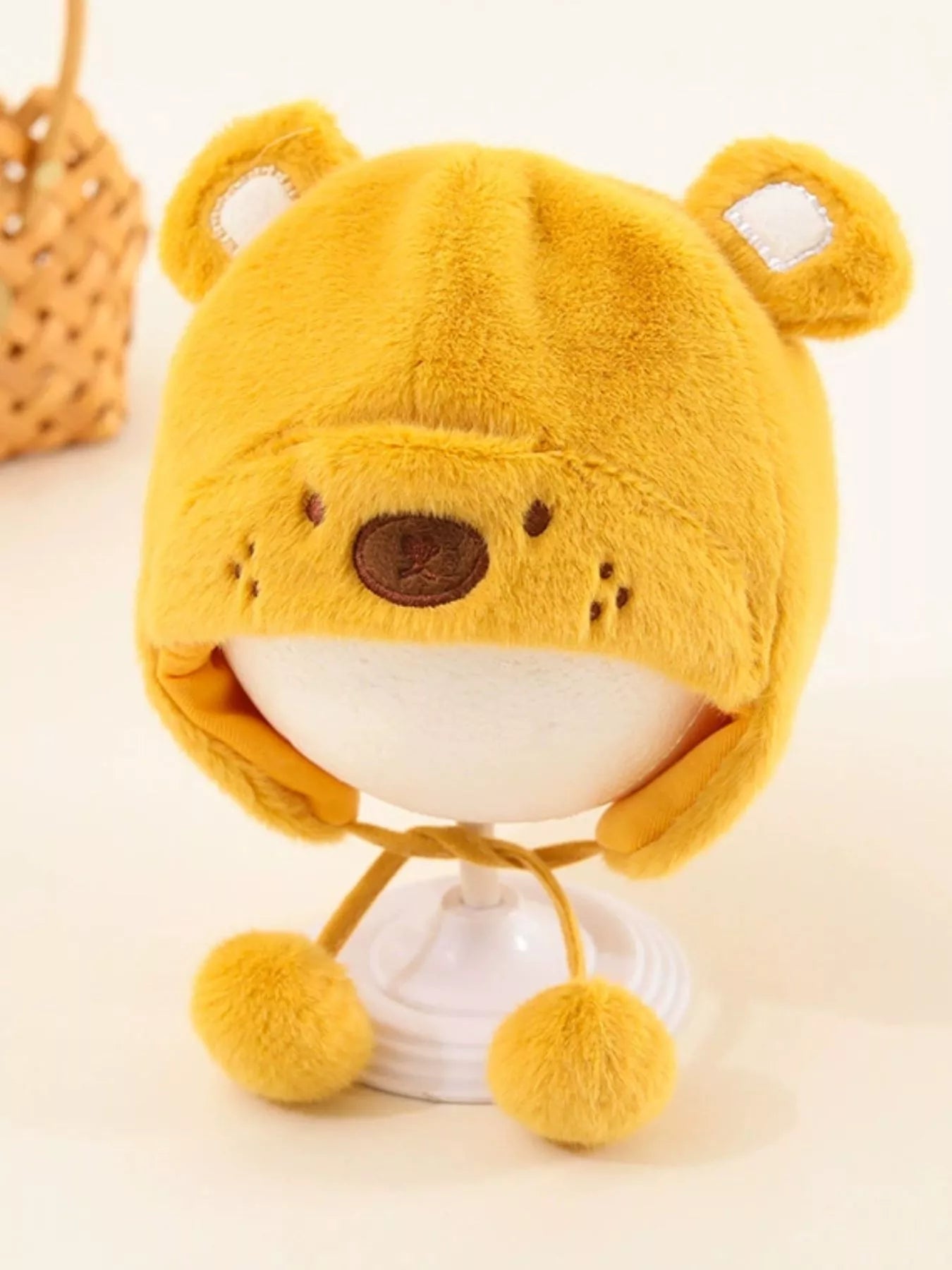 Children's Cute Bear Ear Plush Hat