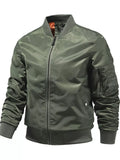 Men's Full Size Zip Up Long Sleeve Jacket Plus Size
