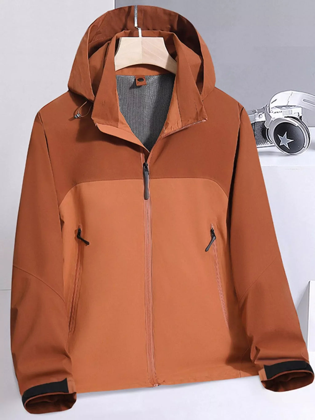 Men's Plus Size Hooded Windproof Outdoor Jacket